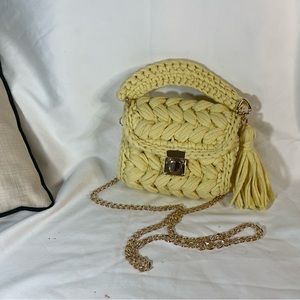 T-shirt yarn marshmallow pattern handmade handbag